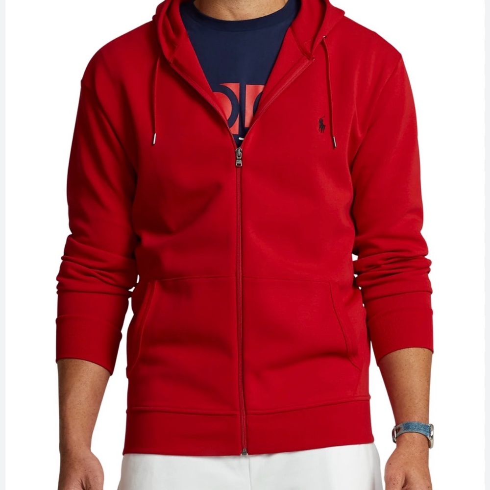 U.S. Polo Assn. Men's Red Zip Up Sweater